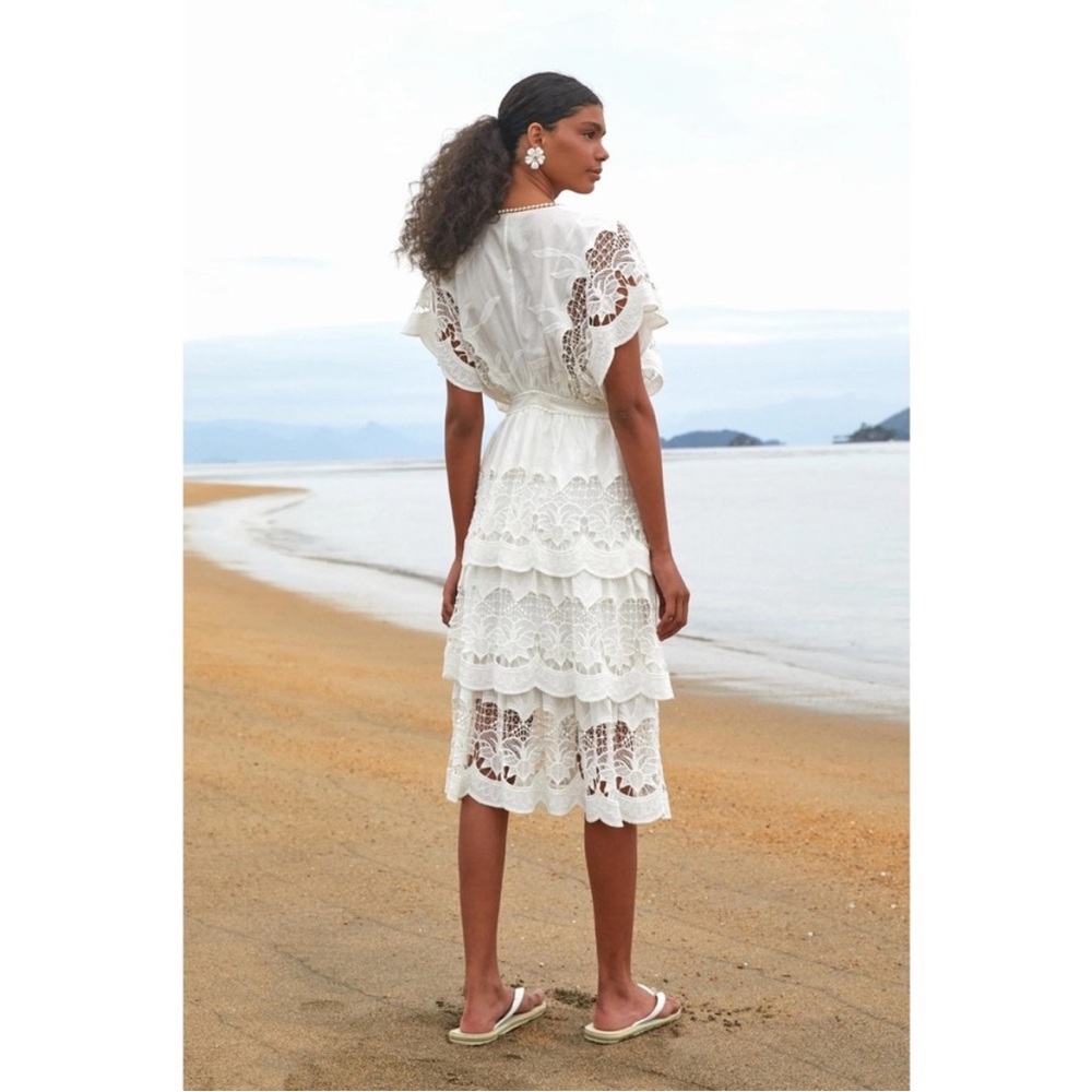 Farm Rio white Guipurre dress - Picture 3 of 9